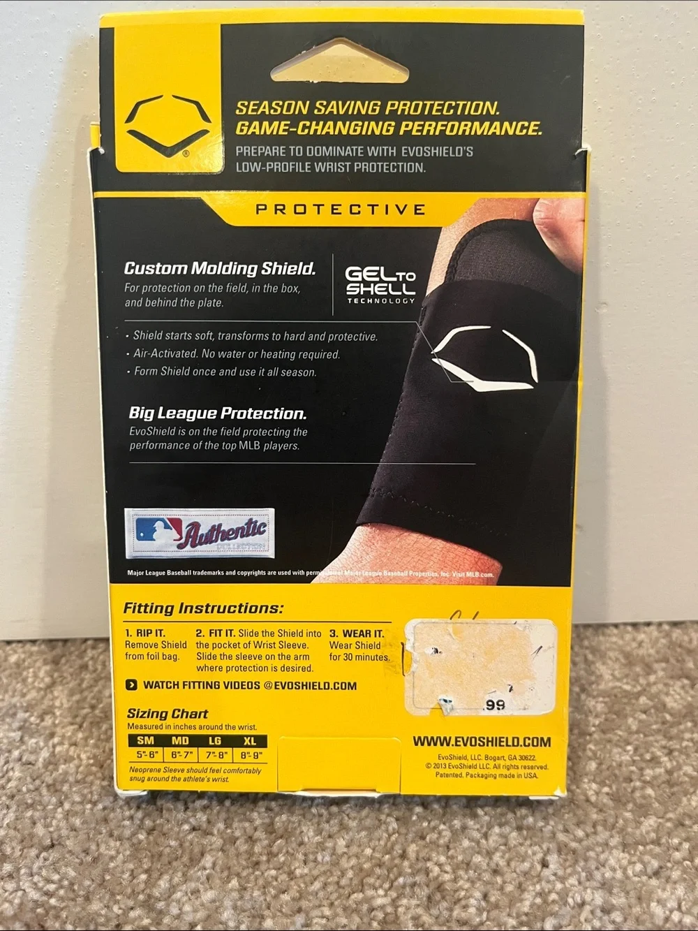 EvoShield Black Custom-Molding Wrist Guard - Protective Compression Sleeve